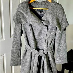 Cole Haan alpaca belted coat
